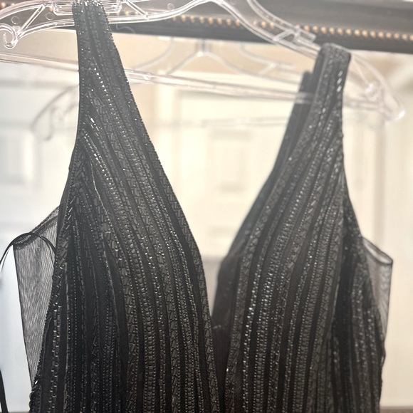 Black Sequenced Gown - Picture 1 of 4